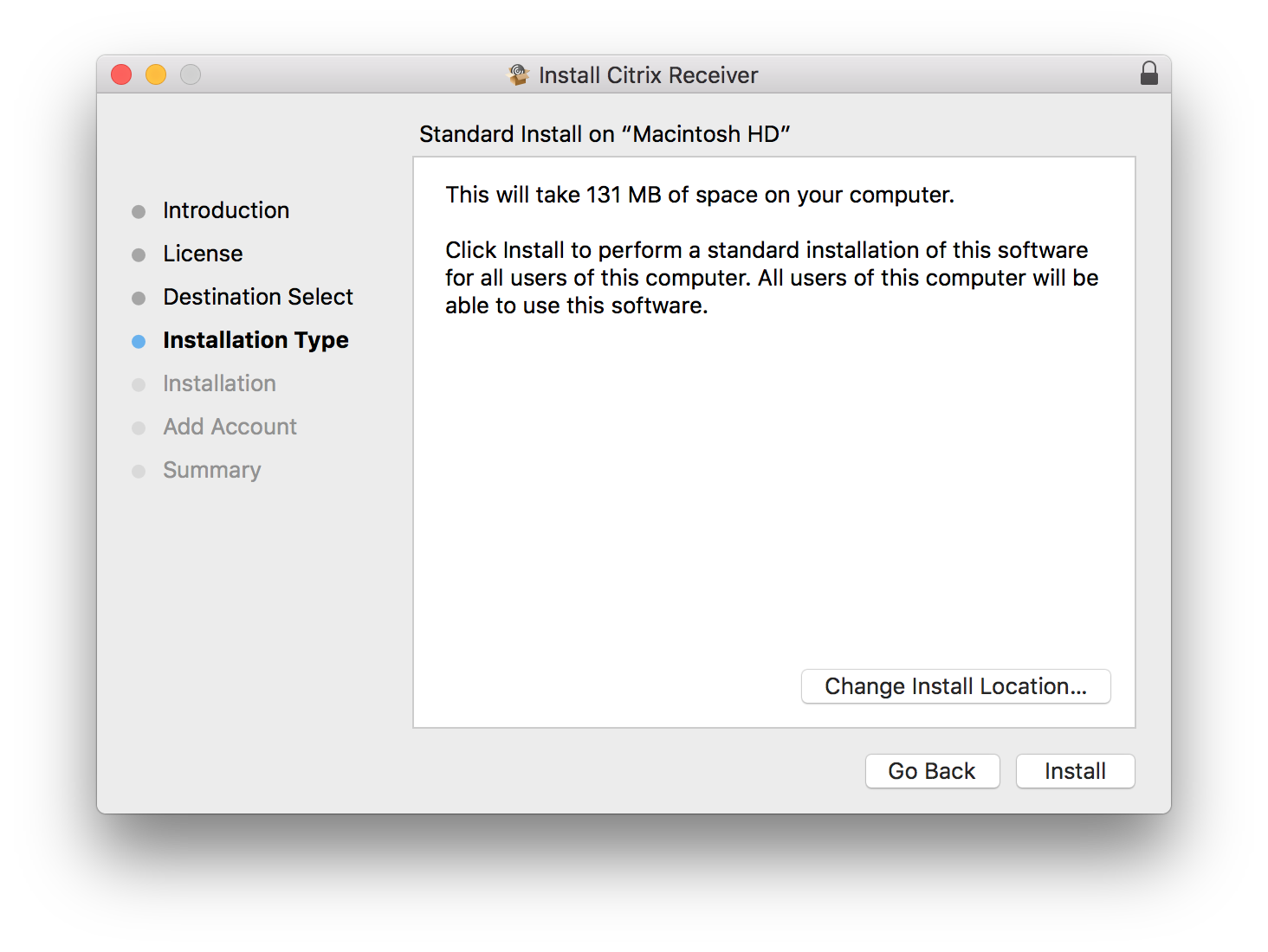 Installation Instructions for Citrix Receiver Mac